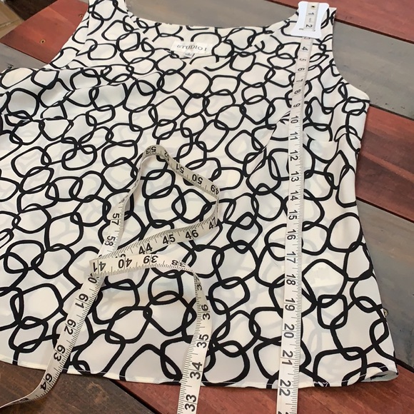 3 FOR $20 Studio I Sheer Black & Ivory Top Sz 12 - Picture 5 of 10
